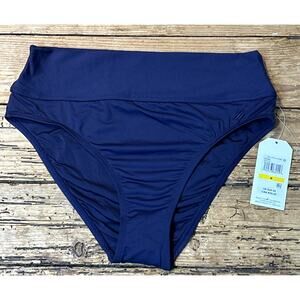 Nautica Women’s Size M Navy Blue High Rise Bikini Bottom NWT